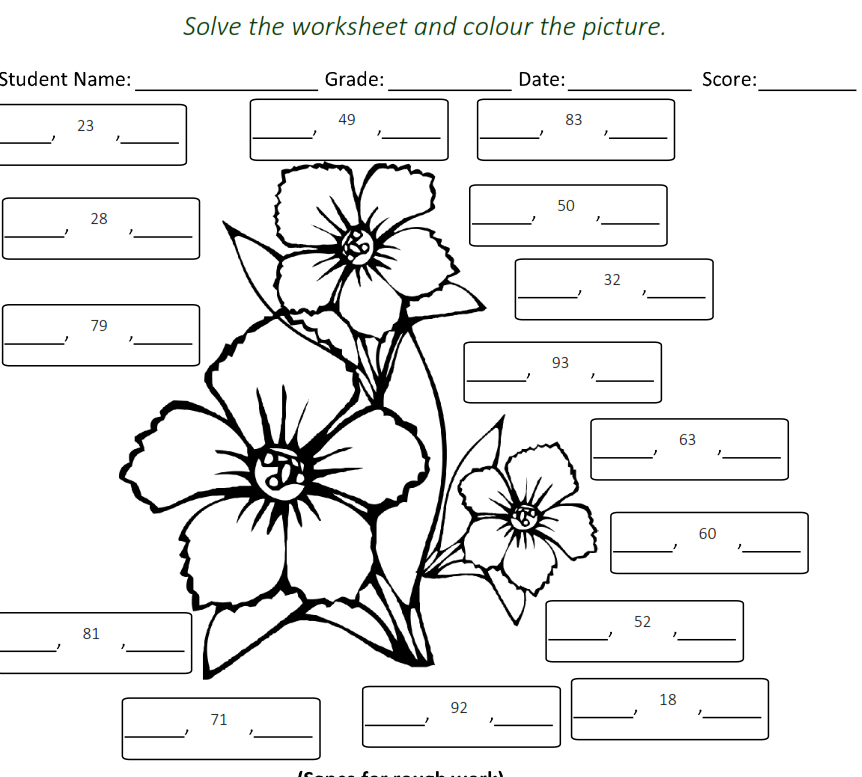 Counting worksheet download